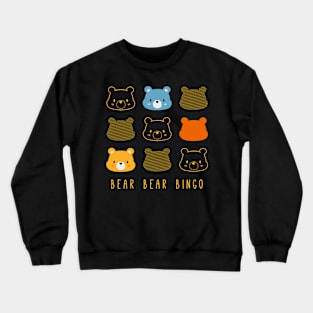 Bear Bear Bingo Cartoon Illustration Crewneck Sweatshirt